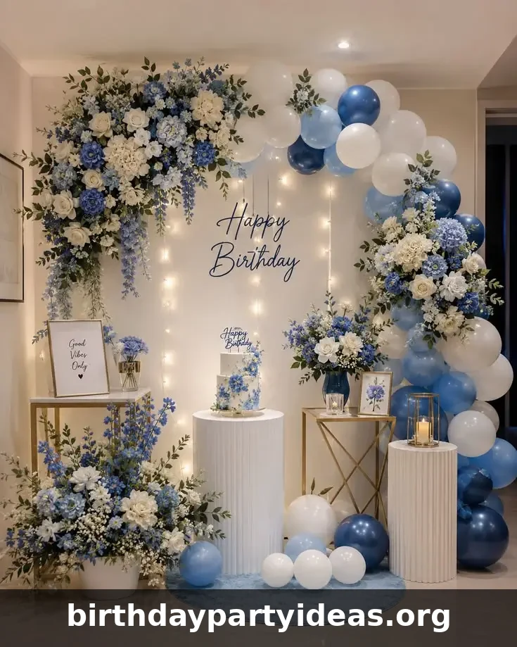 Colorful birthday party room decoration